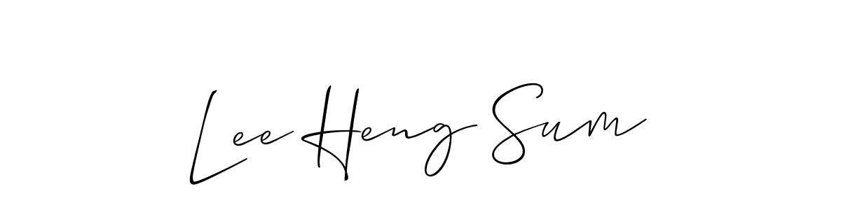 Make a short Lee Heng Sum signature style. Manage your documents anywhere anytime using Allison_Script. Create and add eSignatures, submit forms, share and send files easily. Lee Heng Sum signature style 2 images and pictures png