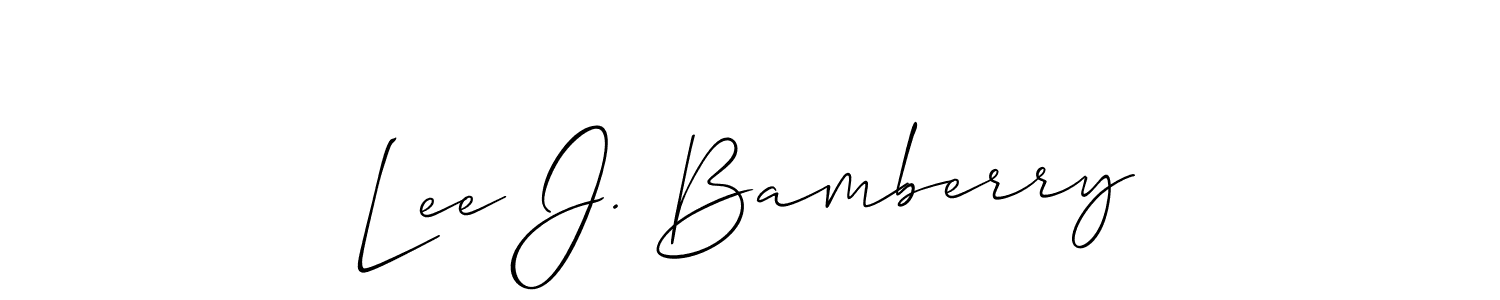 Design your own signature with our free online signature maker. With this signature software, you can create a handwritten (Allison_Script) signature for name Lee J. Bamberry. Lee J. Bamberry signature style 2 images and pictures png