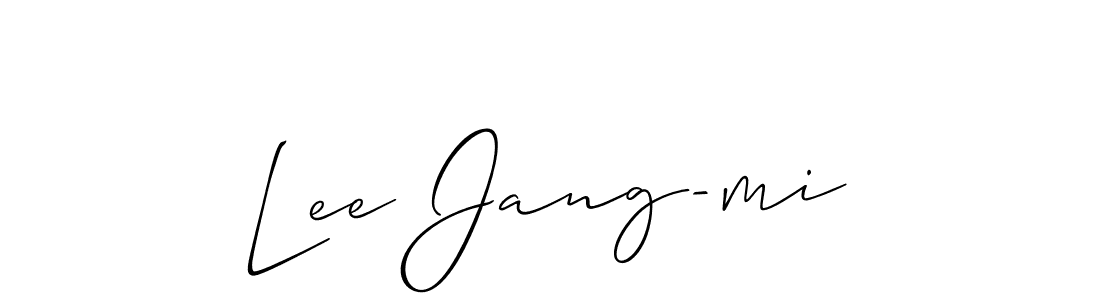 It looks lik you need a new signature style for name Lee Jang-mi. Design unique handwritten (Allison_Script) signature with our free signature maker in just a few clicks. Lee Jang-mi signature style 2 images and pictures png