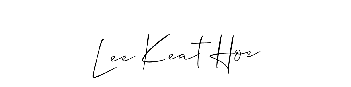 Make a beautiful signature design for name Lee Keat Hoe. With this signature (Allison_Script) style, you can create a handwritten signature for free. Lee Keat Hoe signature style 2 images and pictures png