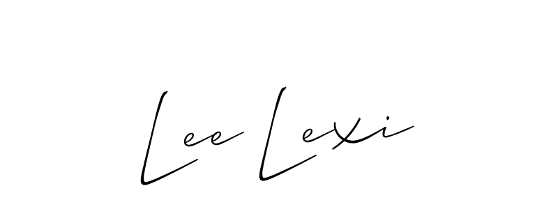 Create a beautiful signature design for name Lee Lexi. With this signature (Allison_Script) fonts, you can make a handwritten signature for free. Lee Lexi signature style 2 images and pictures png