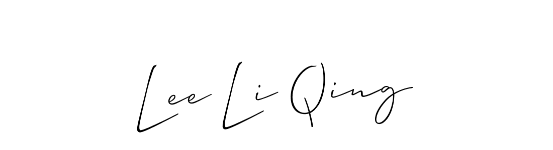 Design your own signature with our free online signature maker. With this signature software, you can create a handwritten (Allison_Script) signature for name Lee Li Qing. Lee Li Qing signature style 2 images and pictures png