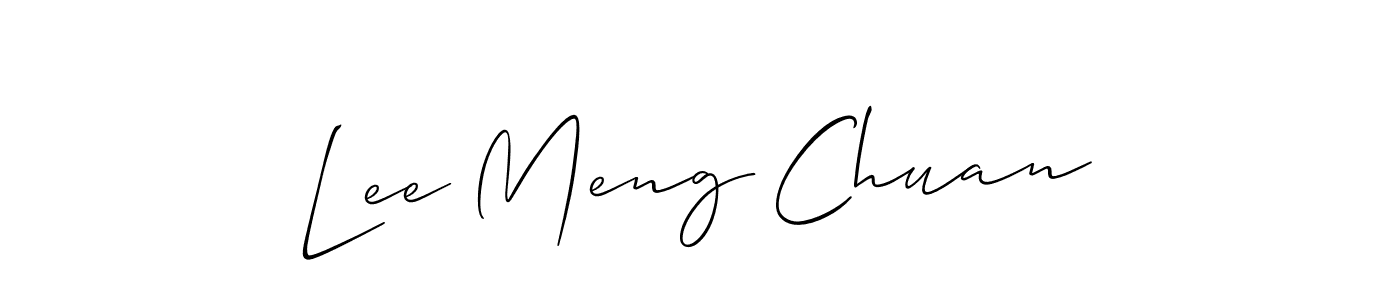 How to Draw Lee Meng Chuan signature style? Allison_Script is a latest design signature styles for name Lee Meng Chuan. Lee Meng Chuan signature style 2 images and pictures png