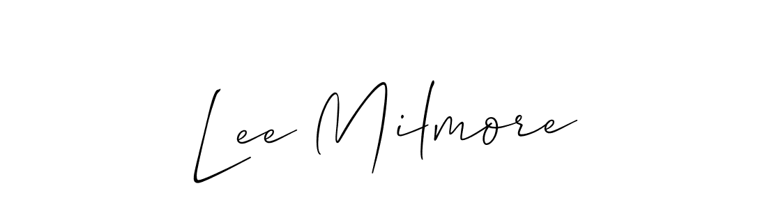Design your own signature with our free online signature maker. With this signature software, you can create a handwritten (Allison_Script) signature for name Lee Milmore. Lee Milmore signature style 2 images and pictures png