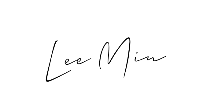 Also we have Lee Min name is the best signature style. Create professional handwritten signature collection using Allison_Script autograph style. Lee Min signature style 2 images and pictures png