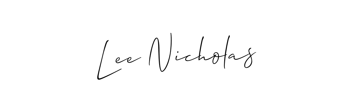 Also we have Lee Nicholas name is the best signature style. Create professional handwritten signature collection using Allison_Script autograph style. Lee Nicholas signature style 2 images and pictures png