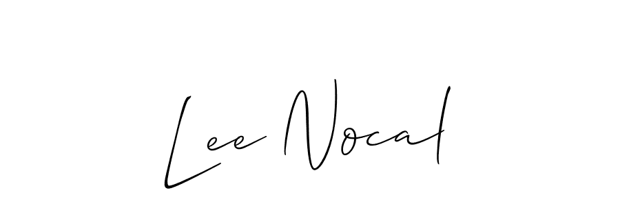 How to Draw Lee Nocal signature style? Allison_Script is a latest design signature styles for name Lee Nocal. Lee Nocal signature style 2 images and pictures png