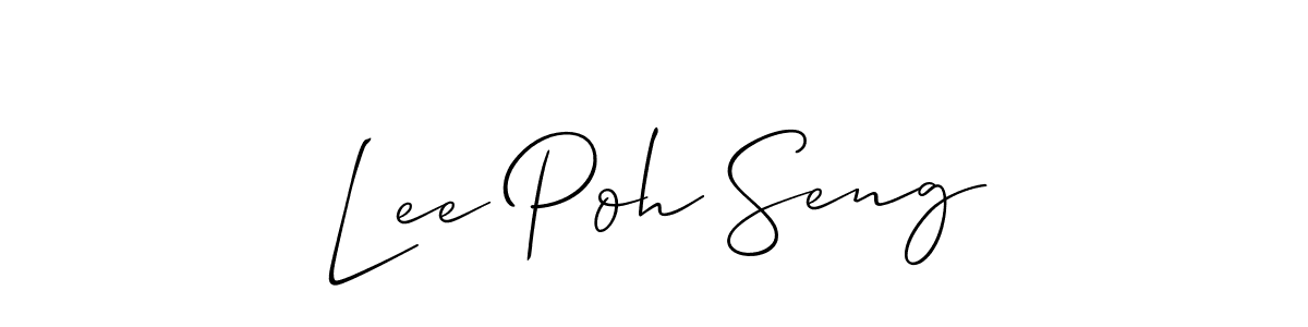 Make a short Lee Poh Seng signature style. Manage your documents anywhere anytime using Allison_Script. Create and add eSignatures, submit forms, share and send files easily. Lee Poh Seng signature style 2 images and pictures png