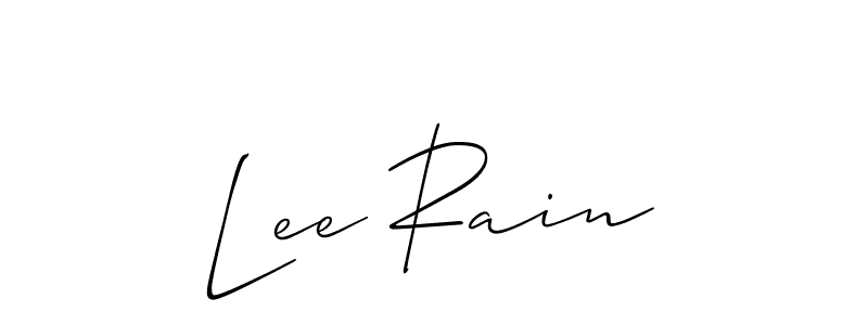 Design your own signature with our free online signature maker. With this signature software, you can create a handwritten (Allison_Script) signature for name Lee Rain. Lee Rain signature style 2 images and pictures png