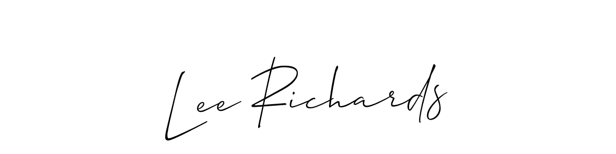 Make a short Lee Richards signature style. Manage your documents anywhere anytime using Allison_Script. Create and add eSignatures, submit forms, share and send files easily. Lee Richards signature style 2 images and pictures png