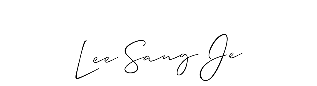 The best way (Allison_Script) to make a short signature is to pick only two or three words in your name. The name Lee Sang Je include a total of six letters. For converting this name. Lee Sang Je signature style 2 images and pictures png
