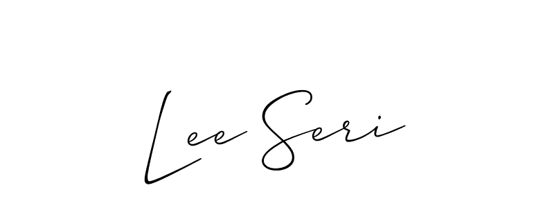 Use a signature maker to create a handwritten signature online. With this signature software, you can design (Allison_Script) your own signature for name Lee Seri. Lee Seri signature style 2 images and pictures png