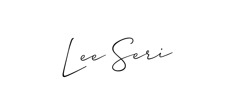 Use a signature maker to create a handwritten signature online. With this signature software, you can design (Allison_Script) your own signature for name Lee Seri. Lee Seri signature style 2 images and pictures png