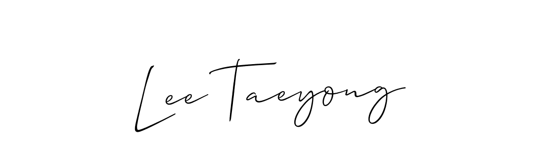 Design your own signature with our free online signature maker. With this signature software, you can create a handwritten (Allison_Script) signature for name Lee Taeyong. Lee Taeyong signature style 2 images and pictures png