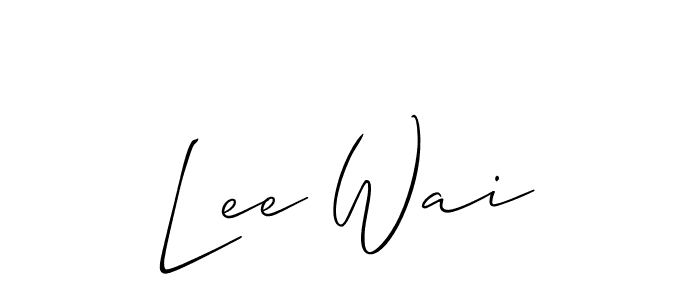 Make a beautiful signature design for name Lee Wai. With this signature (Allison_Script) style, you can create a handwritten signature for free. Lee Wai signature style 2 images and pictures png