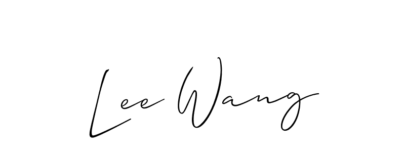 Lee Wang stylish signature style. Best Handwritten Sign (Allison_Script) for my name. Handwritten Signature Collection Ideas for my name Lee Wang. Lee Wang signature style 2 images and pictures png