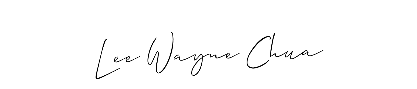 if you are searching for the best signature style for your name Lee Wayne Chua. so please give up your signature search. here we have designed multiple signature styles  using Allison_Script. Lee Wayne Chua signature style 2 images and pictures png