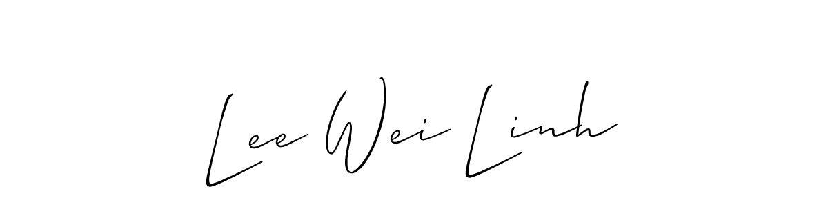 Make a beautiful signature design for name Lee Wei Linh. With this signature (Allison_Script) style, you can create a handwritten signature for free. Lee Wei Linh signature style 2 images and pictures png