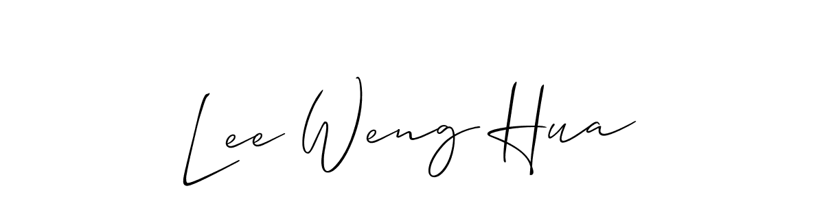 It looks lik you need a new signature style for name Lee Weng Hua. Design unique handwritten (Allison_Script) signature with our free signature maker in just a few clicks. Lee Weng Hua signature style 2 images and pictures png
