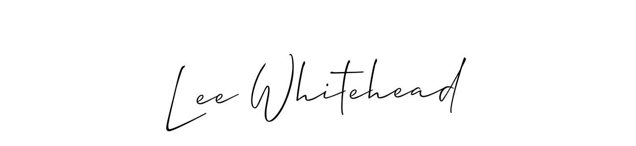 Make a beautiful signature design for name Lee Whitehead. With this signature (Allison_Script) style, you can create a handwritten signature for free. Lee Whitehead signature style 2 images and pictures png