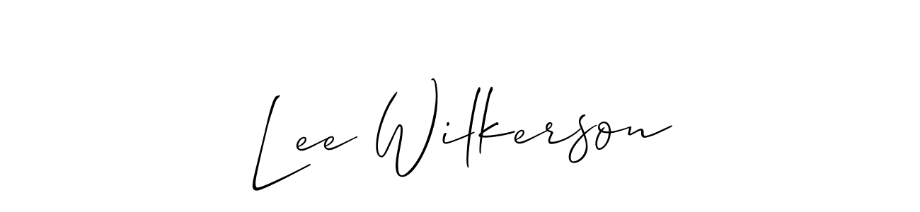 Lee Wilkerson stylish signature style. Best Handwritten Sign (Allison_Script) for my name. Handwritten Signature Collection Ideas for my name Lee Wilkerson. Lee Wilkerson signature style 2 images and pictures png
