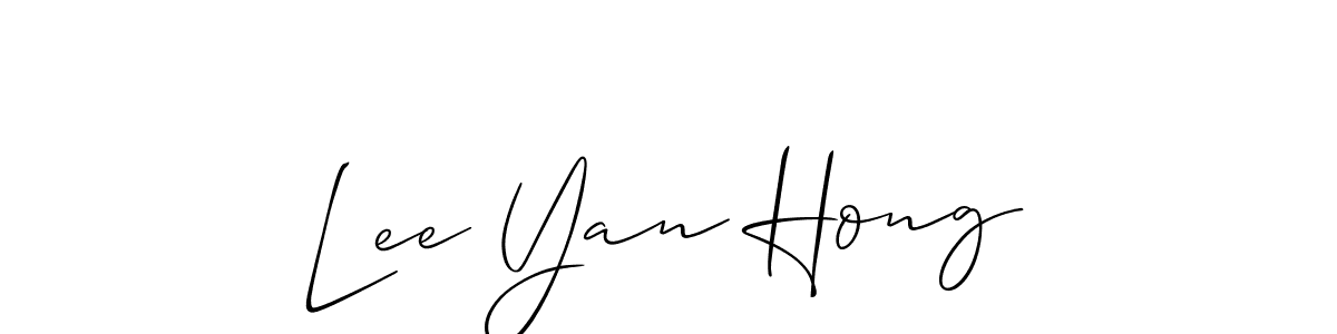 Also we have Lee Yan Hong name is the best signature style. Create professional handwritten signature collection using Allison_Script autograph style. Lee Yan Hong signature style 2 images and pictures png