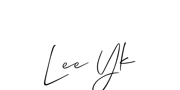 How to Draw Lee Yk signature style? Allison_Script is a latest design signature styles for name Lee Yk. Lee Yk signature style 2 images and pictures png