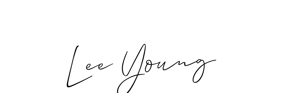 if you are searching for the best signature style for your name Lee Young. so please give up your signature search. here we have designed multiple signature styles  using Allison_Script. Lee Young signature style 2 images and pictures png