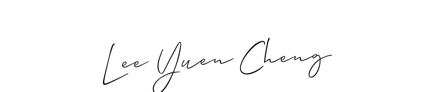 Make a beautiful signature design for name Lee Yuen Cheng. With this signature (Allison_Script) style, you can create a handwritten signature for free. Lee Yuen Cheng signature style 2 images and pictures png