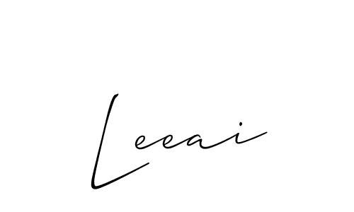 Create a beautiful signature design for name Leeai. With this signature (Allison_Script) fonts, you can make a handwritten signature for free. Leeai signature style 2 images and pictures png