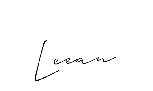 if you are searching for the best signature style for your name Leean. so please give up your signature search. here we have designed multiple signature styles  using Allison_Script. Leean signature style 2 images and pictures png