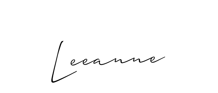 Make a beautiful signature design for name Leeanne. With this signature (Allison_Script) style, you can create a handwritten signature for free. Leeanne signature style 2 images and pictures png