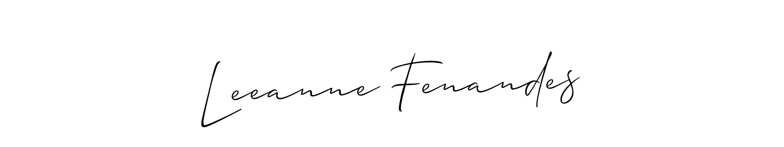 Also we have Leeanne Fenandes name is the best signature style. Create professional handwritten signature collection using Allison_Script autograph style. Leeanne Fenandes signature style 2 images and pictures png