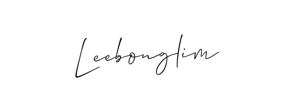 Use a signature maker to create a handwritten signature online. With this signature software, you can design (Allison_Script) your own signature for name Leebonglim. Leebonglim signature style 2 images and pictures png