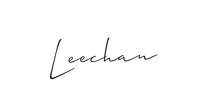 How to make Leechan signature? Allison_Script is a professional autograph style. Create handwritten signature for Leechan name. Leechan signature style 2 images and pictures png
