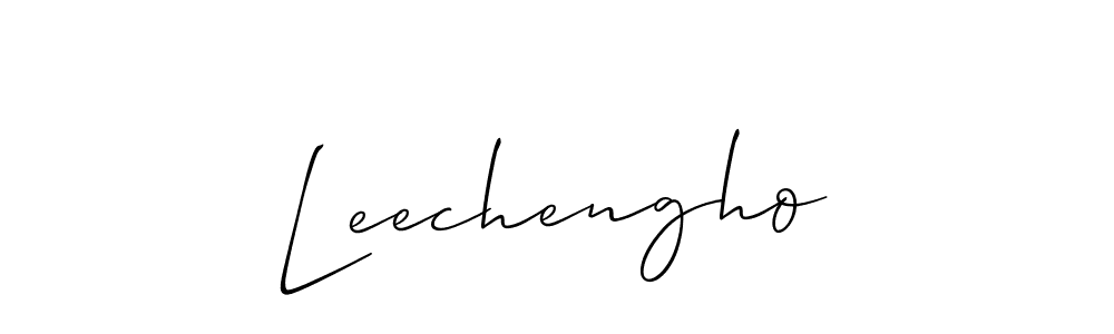 Make a beautiful signature design for name Leechengho. With this signature (Allison_Script) style, you can create a handwritten signature for free. Leechengho signature style 2 images and pictures png