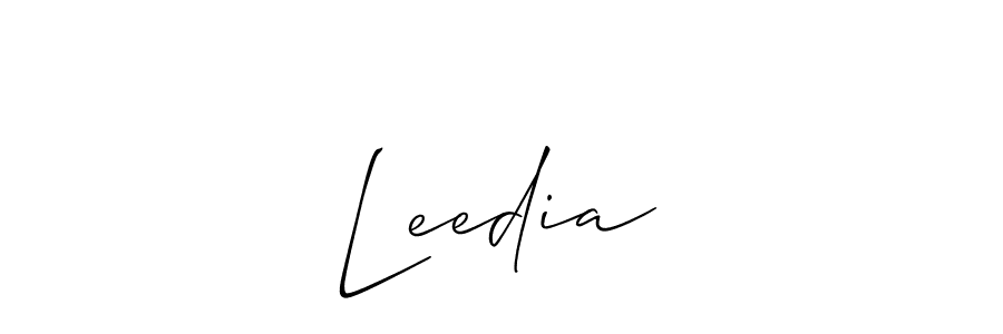 Also we have Leedia♡ name is the best signature style. Create professional handwritten signature collection using Allison_Script autograph style. Leedia♡ signature style 2 images and pictures png