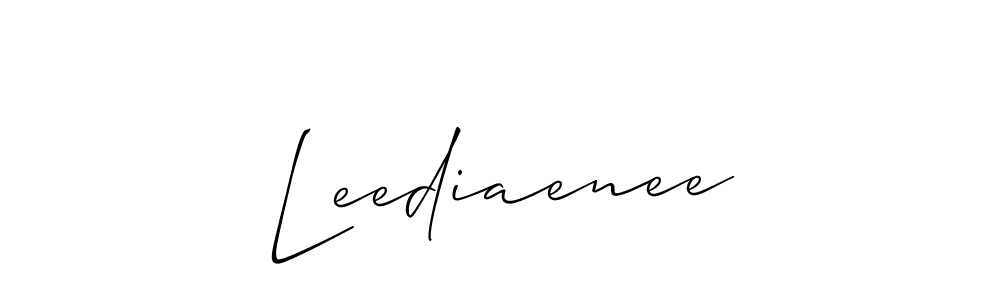 Create a beautiful signature design for name Leediaenee. With this signature (Allison_Script) fonts, you can make a handwritten signature for free. Leediaenee signature style 2 images and pictures png