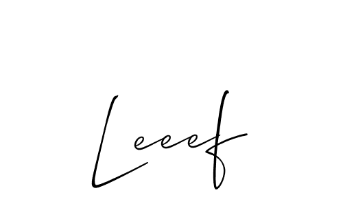 Also we have Leeef name is the best signature style. Create professional handwritten signature collection using Allison_Script autograph style. Leeef signature style 2 images and pictures png