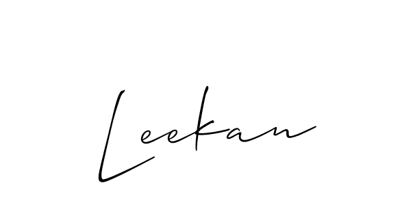 Make a short Leekan signature style. Manage your documents anywhere anytime using Allison_Script. Create and add eSignatures, submit forms, share and send files easily. Leekan signature style 2 images and pictures png