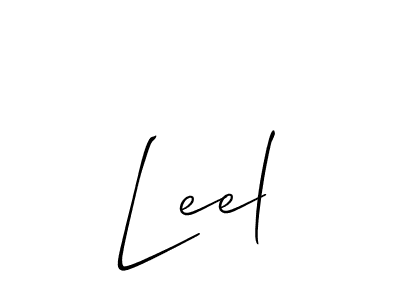 You should practise on your own different ways (Allison_Script) to write your name (Leel) in signature. don't let someone else do it for you. Leel signature style 2 images and pictures png