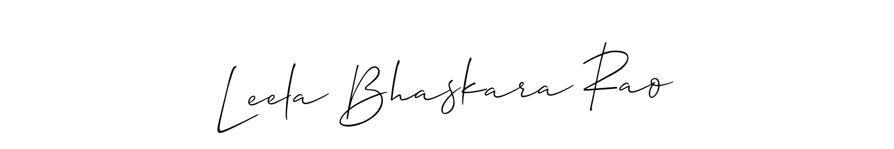 The best way (Allison_Script) to make a short signature is to pick only two or three words in your name. The name Leela Bhaskara Rao include a total of six letters. For converting this name. Leela Bhaskara Rao signature style 2 images and pictures png