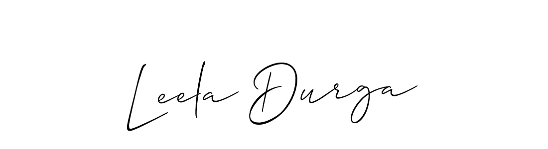 How to make Leela Durga signature? Allison_Script is a professional autograph style. Create handwritten signature for Leela Durga name. Leela Durga signature style 2 images and pictures png