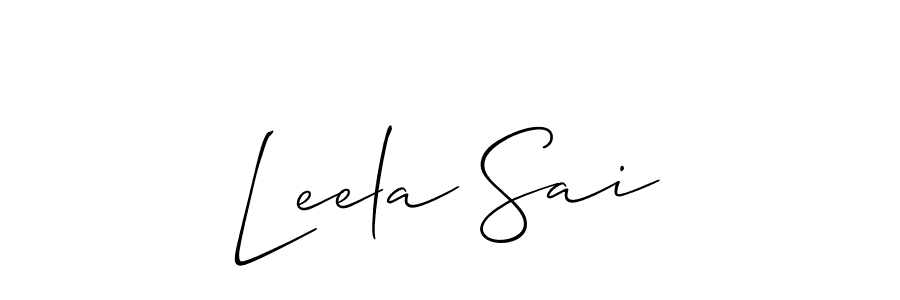 Also You can easily find your signature by using the search form. We will create Leela Sai name handwritten signature images for you free of cost using Allison_Script sign style. Leela Sai signature style 2 images and pictures png
