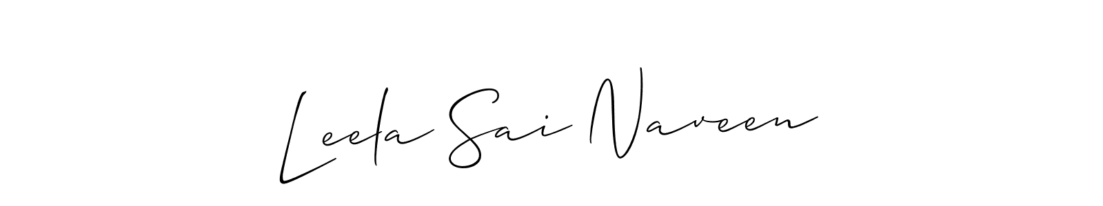How to Draw Leela Sai Naveen signature style? Allison_Script is a latest design signature styles for name Leela Sai Naveen. Leela Sai Naveen signature style 2 images and pictures png