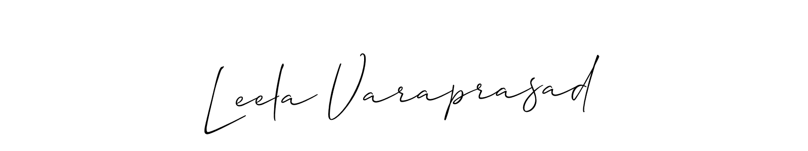 if you are searching for the best signature style for your name Leela Varaprasad. so please give up your signature search. here we have designed multiple signature styles  using Allison_Script. Leela Varaprasad signature style 2 images and pictures png