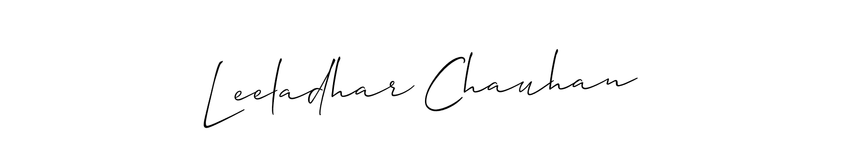 Make a short Leeladhar Chauhan signature style. Manage your documents anywhere anytime using Allison_Script. Create and add eSignatures, submit forms, share and send files easily. Leeladhar Chauhan signature style 2 images and pictures png
