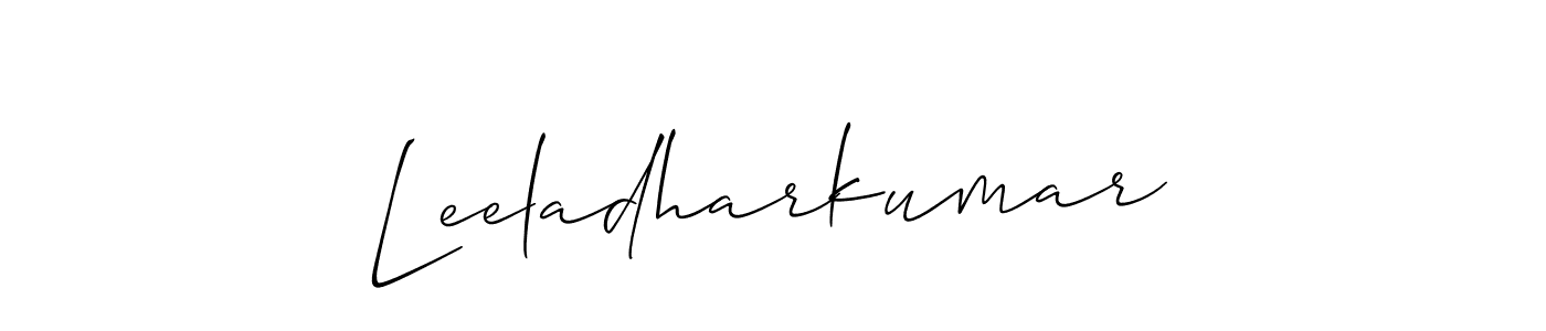 The best way (Allison_Script) to make a short signature is to pick only two or three words in your name. The name Leeladharkumar include a total of six letters. For converting this name. Leeladharkumar signature style 2 images and pictures png