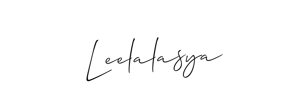 Leelalasya stylish signature style. Best Handwritten Sign (Allison_Script) for my name. Handwritten Signature Collection Ideas for my name Leelalasya. Leelalasya signature style 2 images and pictures png
