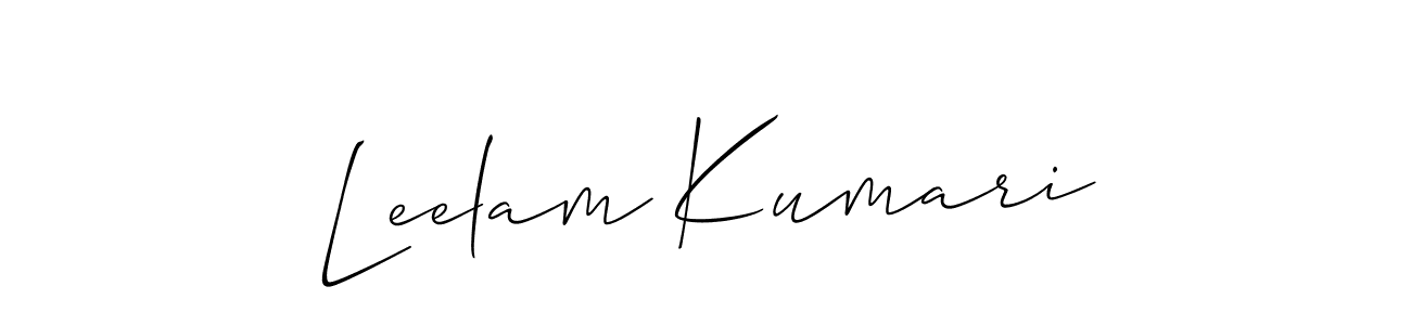 Also we have Leelam Kumari name is the best signature style. Create professional handwritten signature collection using Allison_Script autograph style. Leelam Kumari signature style 2 images and pictures png